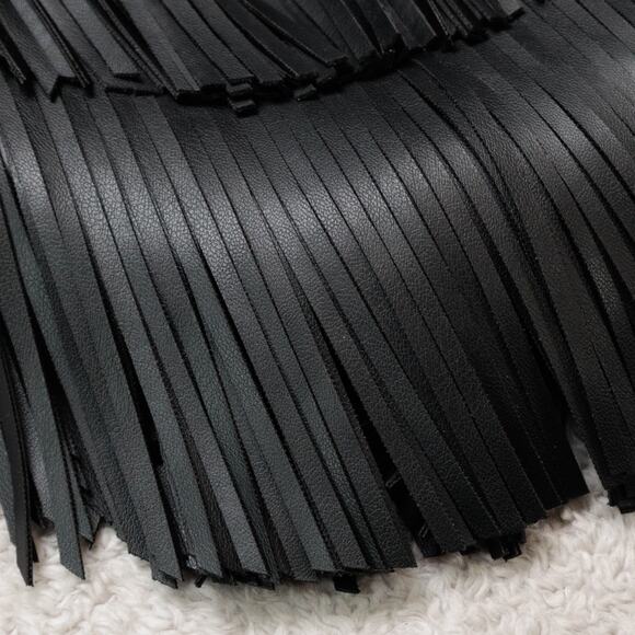 Zara Black Fringe Shoulder Bag - Picture 10 of 13